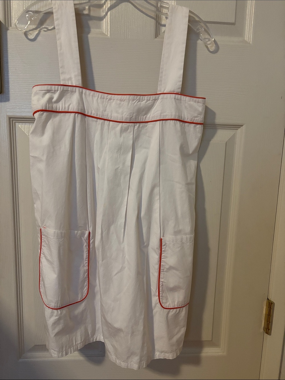 Kate Spade mini length  White Dress with Orange Piping